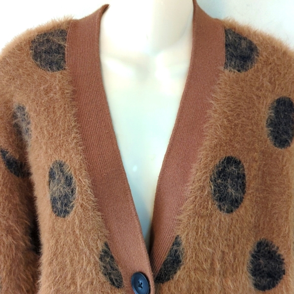 Ade Samuel for INC Polka-Dot Boyfriend Cardigan XS - Picture 10 of 16